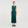 Gwenn Knit Dress With Polo Neck Dark Green