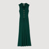 Gwenn Knit Dress With Polo Neck Dark Green