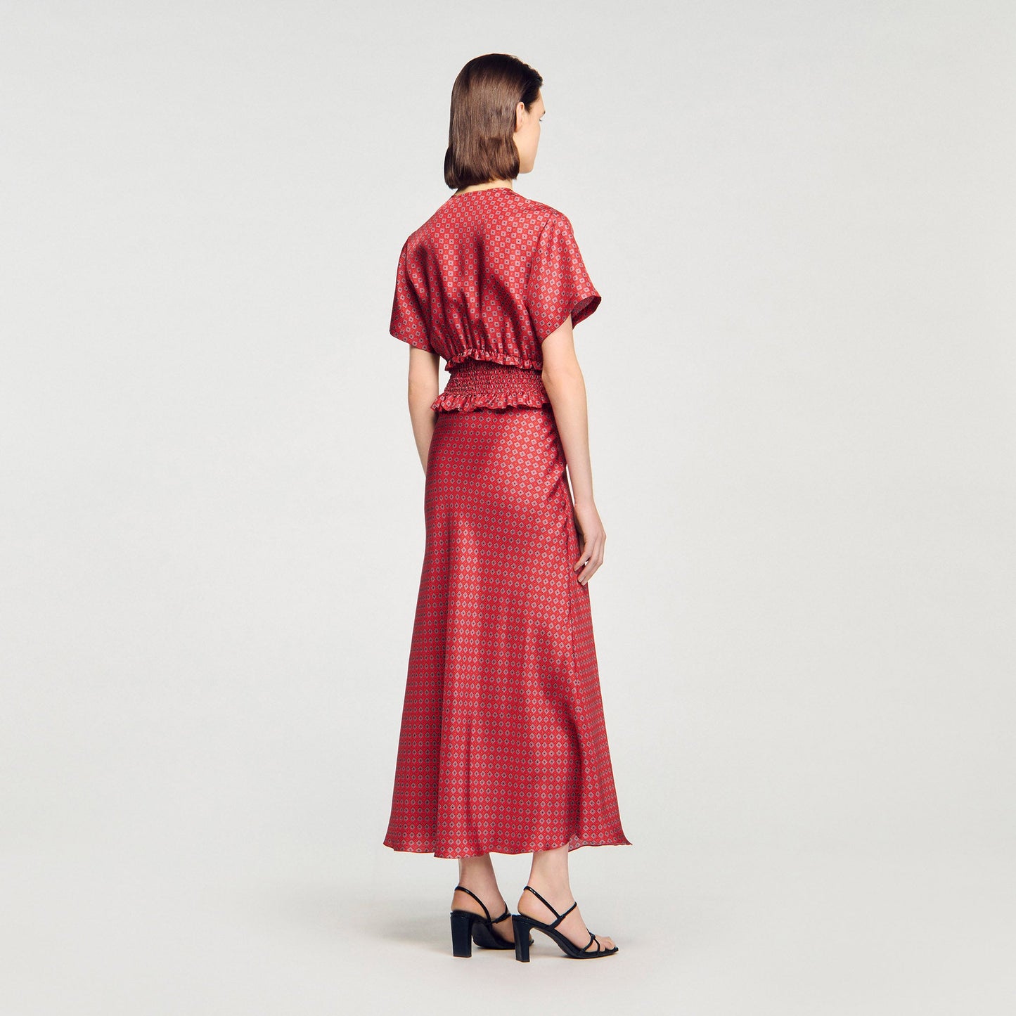 Laurana Scarf Print Maxi Dress Red / Pink
