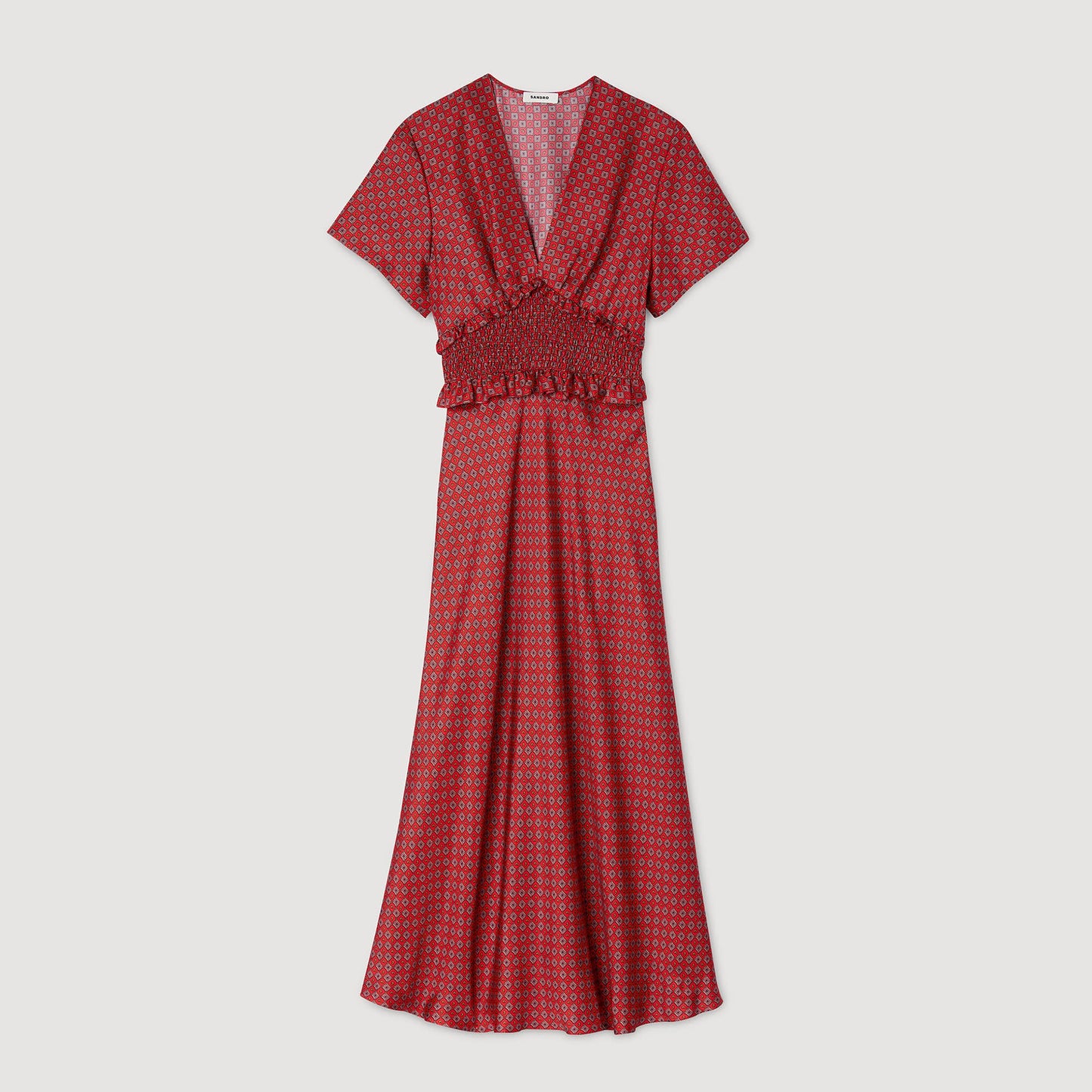 Laurana Scarf Print Maxi Dress Red / Pink