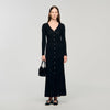 Sabah Fancy Knit Maxi Dress Black