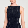 Aphrodite Fringed Knit Maxi Dress Black