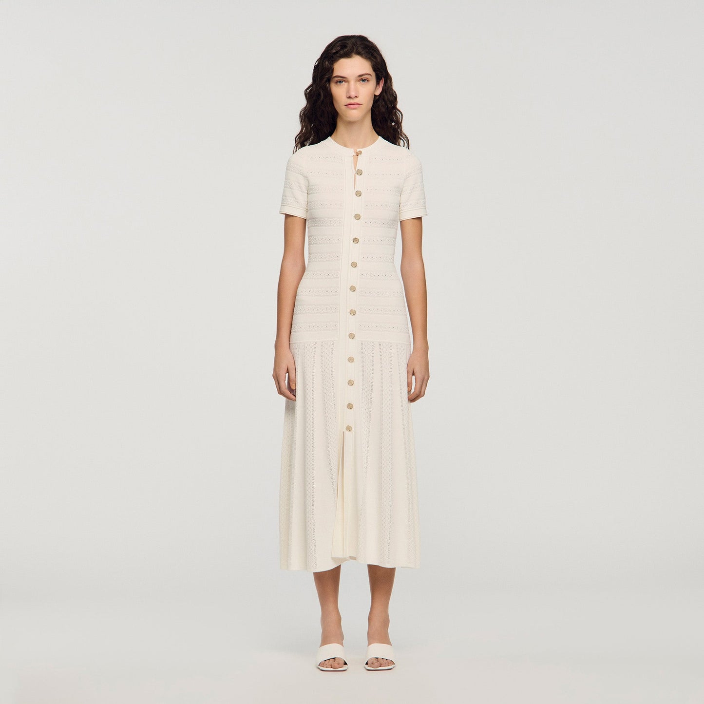 Milona Knit Maxi Dress Ecru