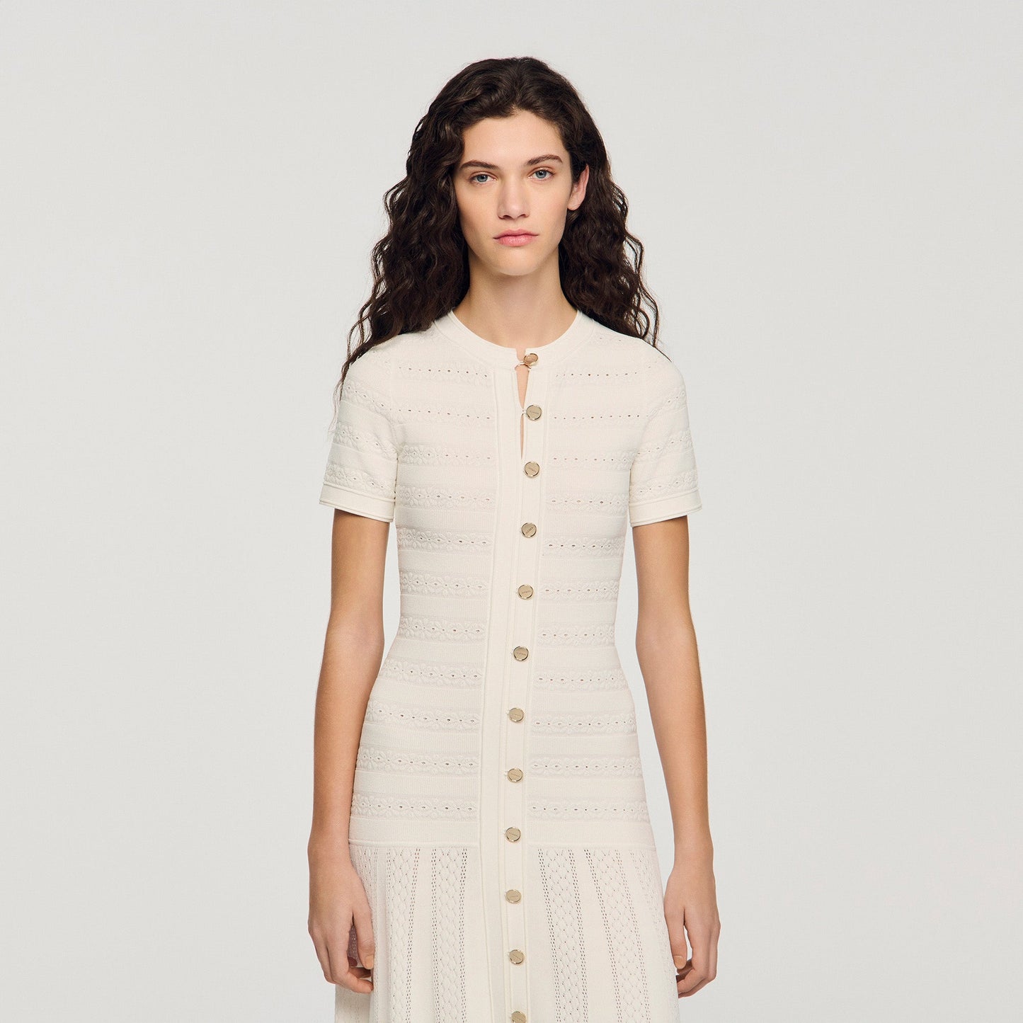 Milona Knit Maxi Dress Ecru
