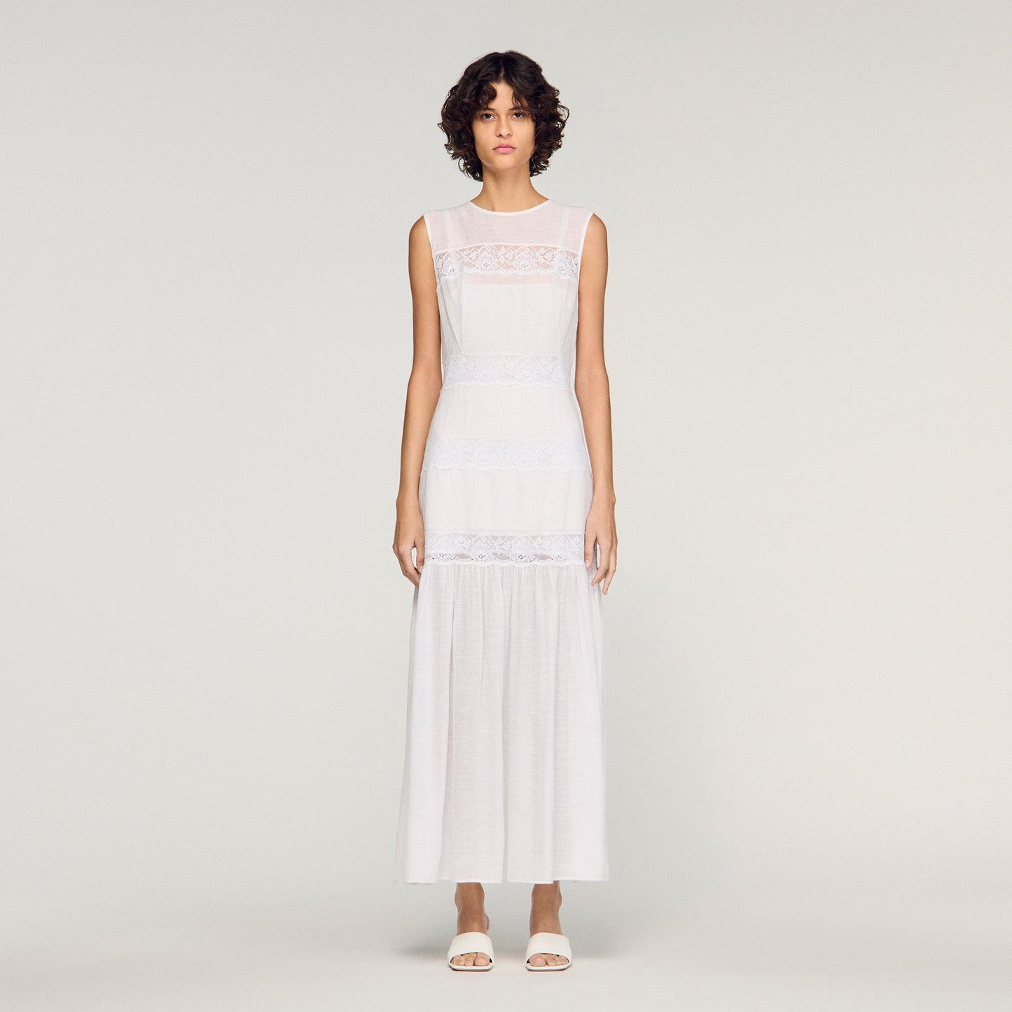 Poetique Crepon Maxi Dress White