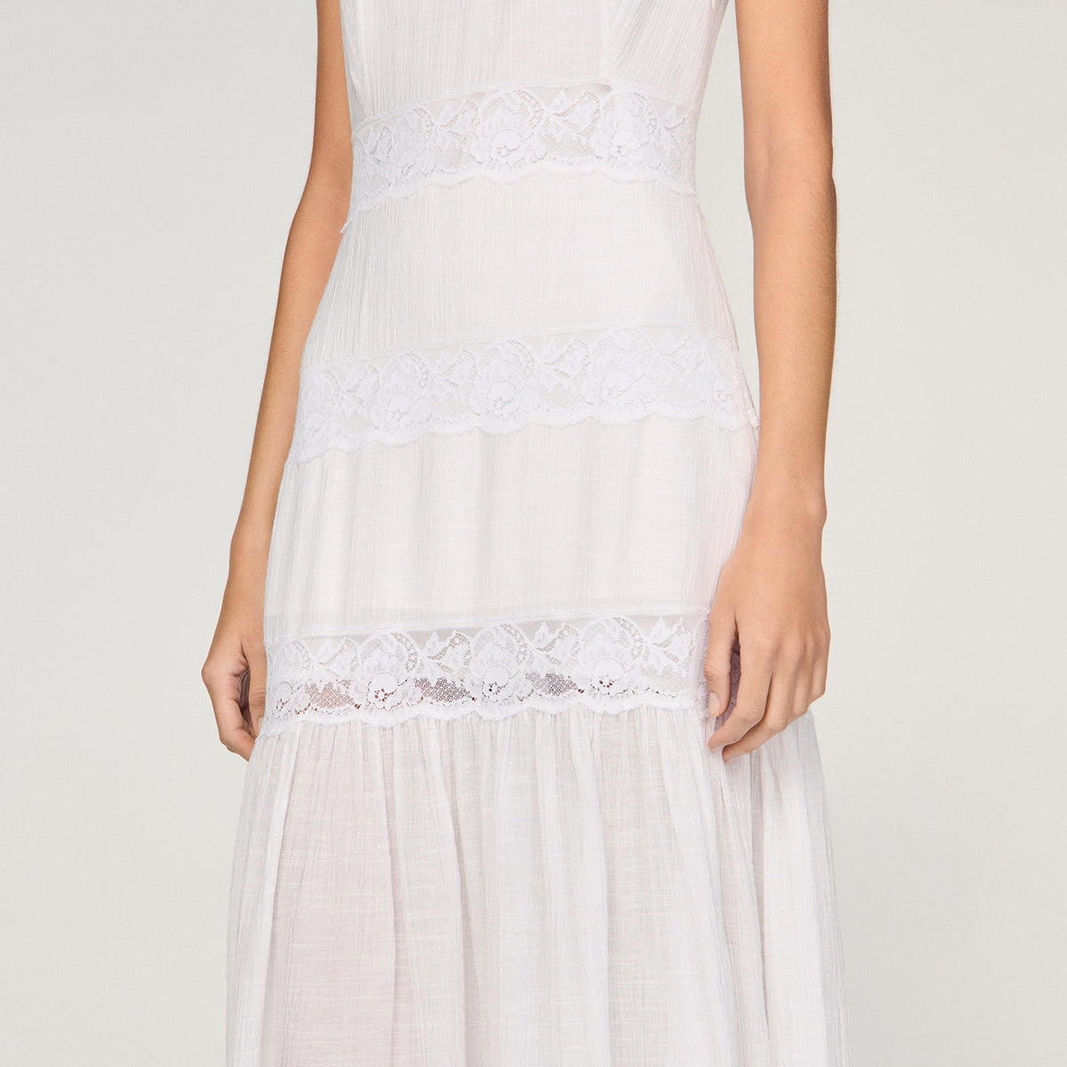 Poetique Crepon Maxi Dress White