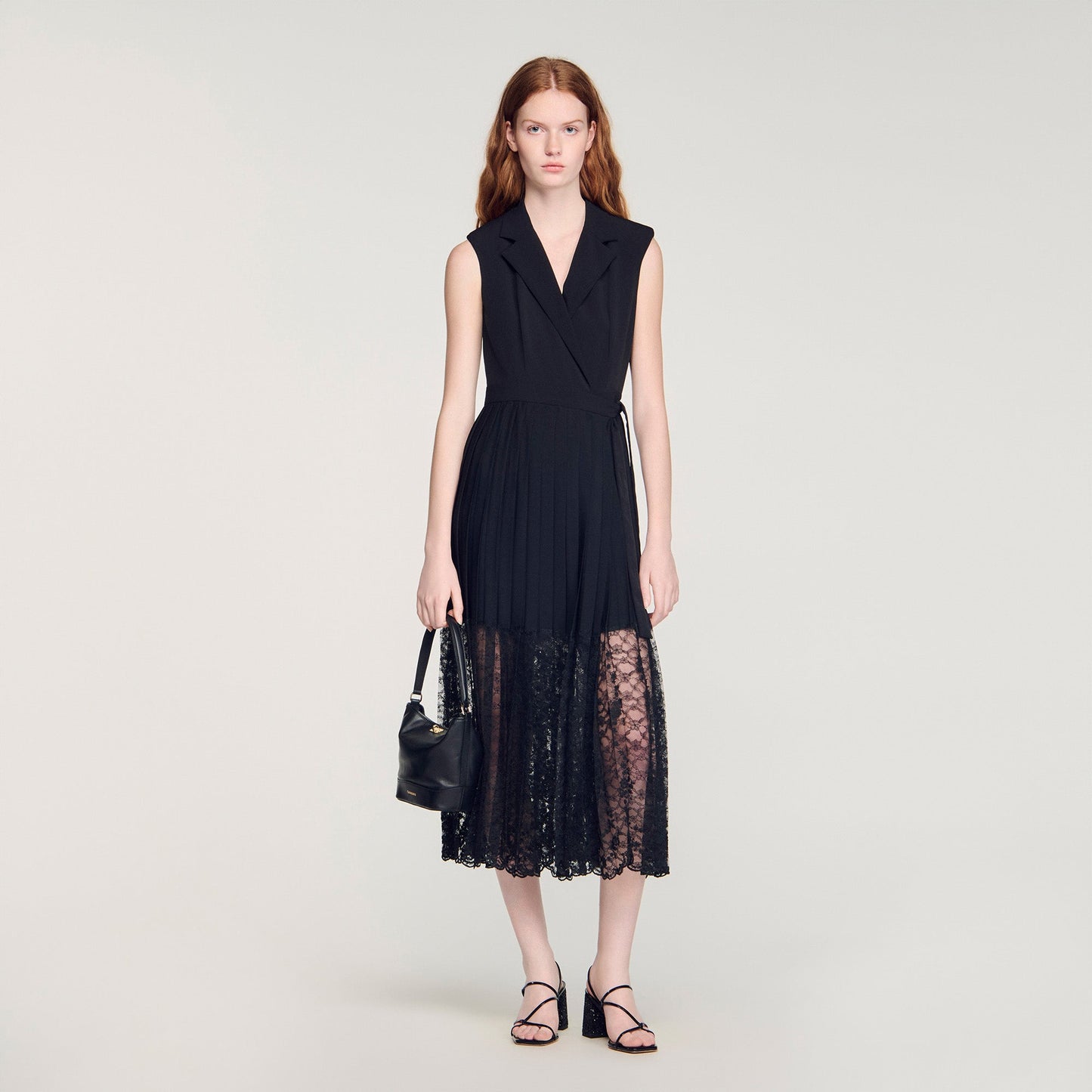 Nancy Lace Collar Maxi Dress Black