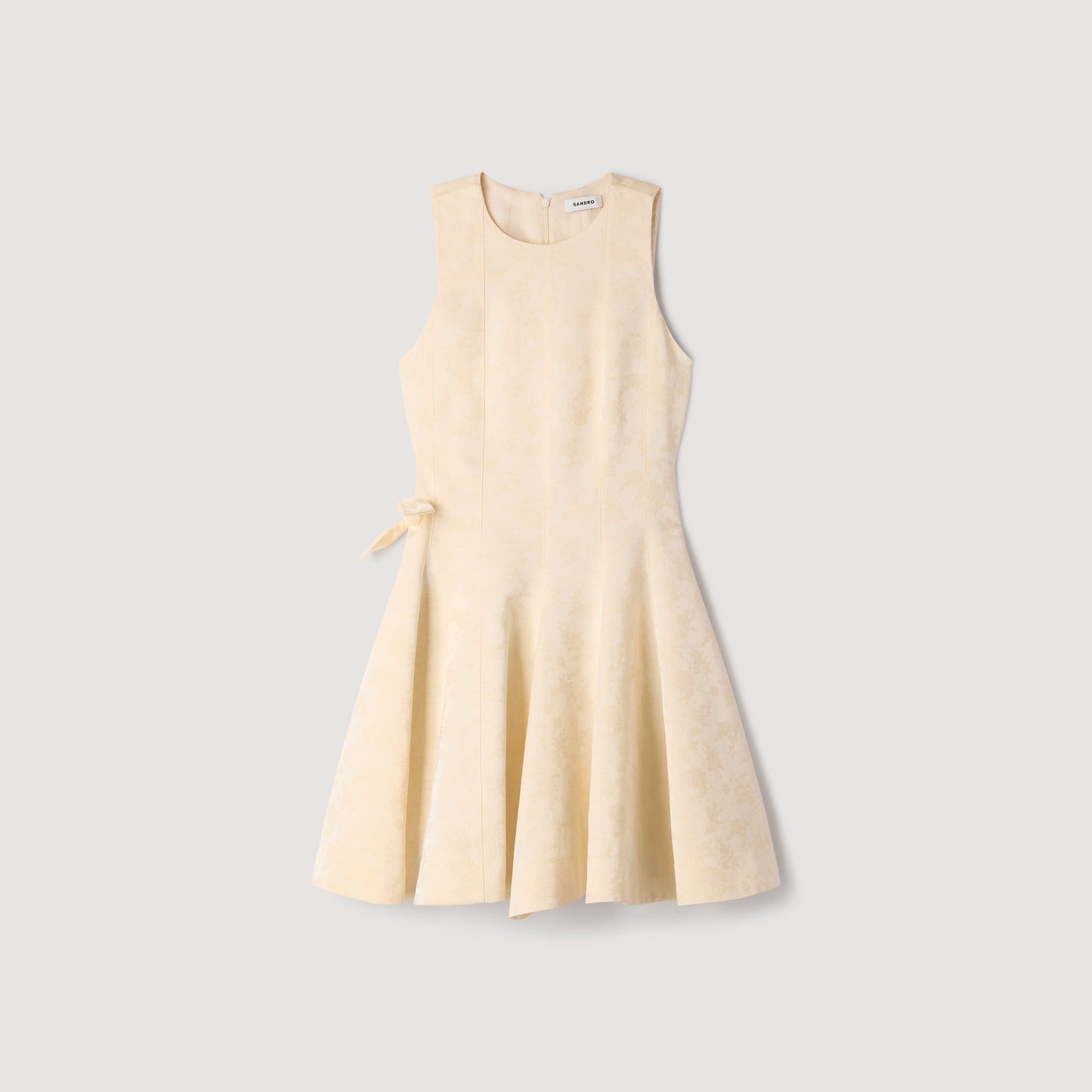 Amalena Short Floral Jacquard Dress Vanilla