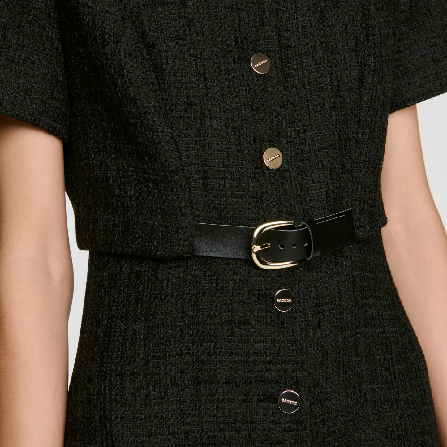 Palace 2-in-1 tweed dress Black