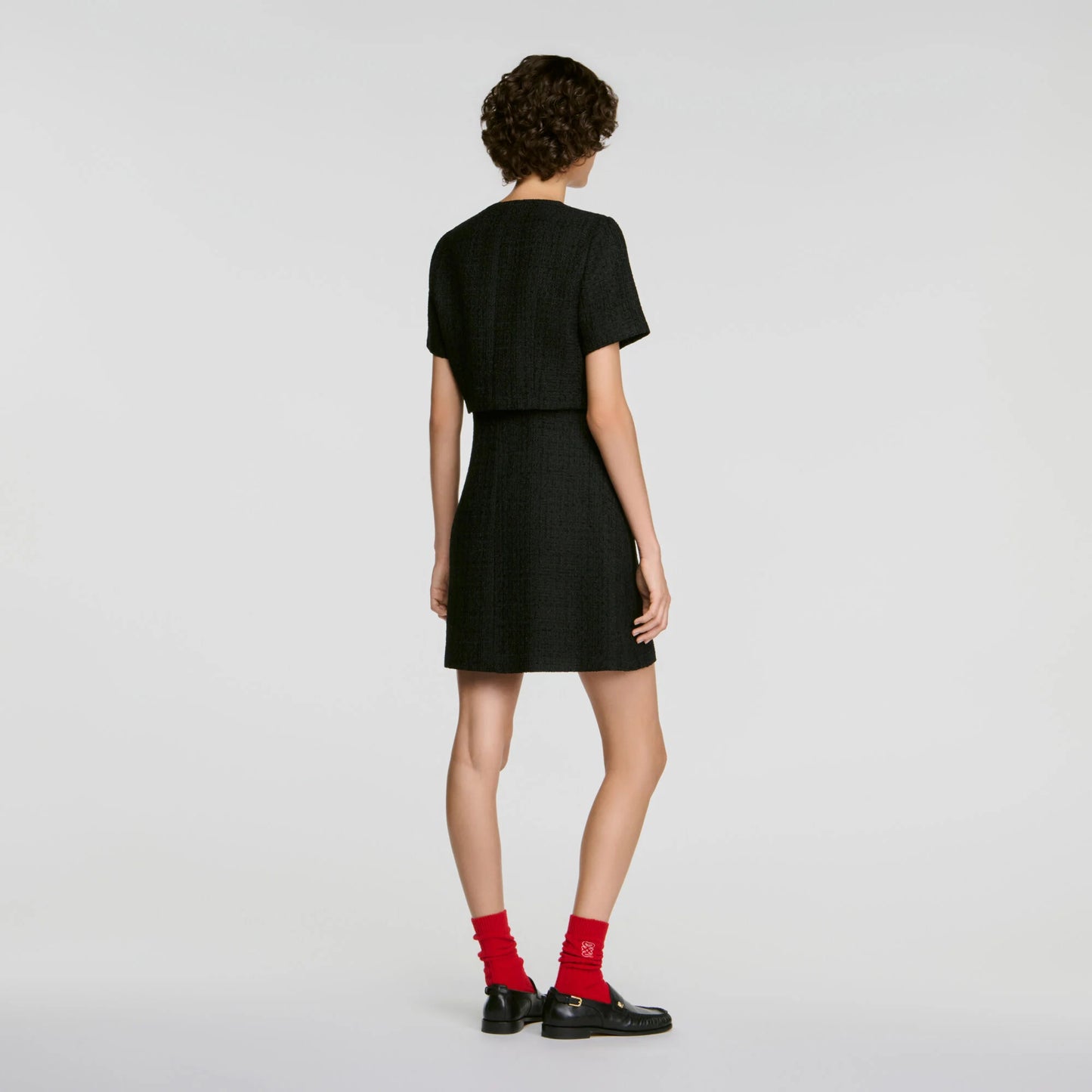 Palace 2-in-1 tweed dress Black