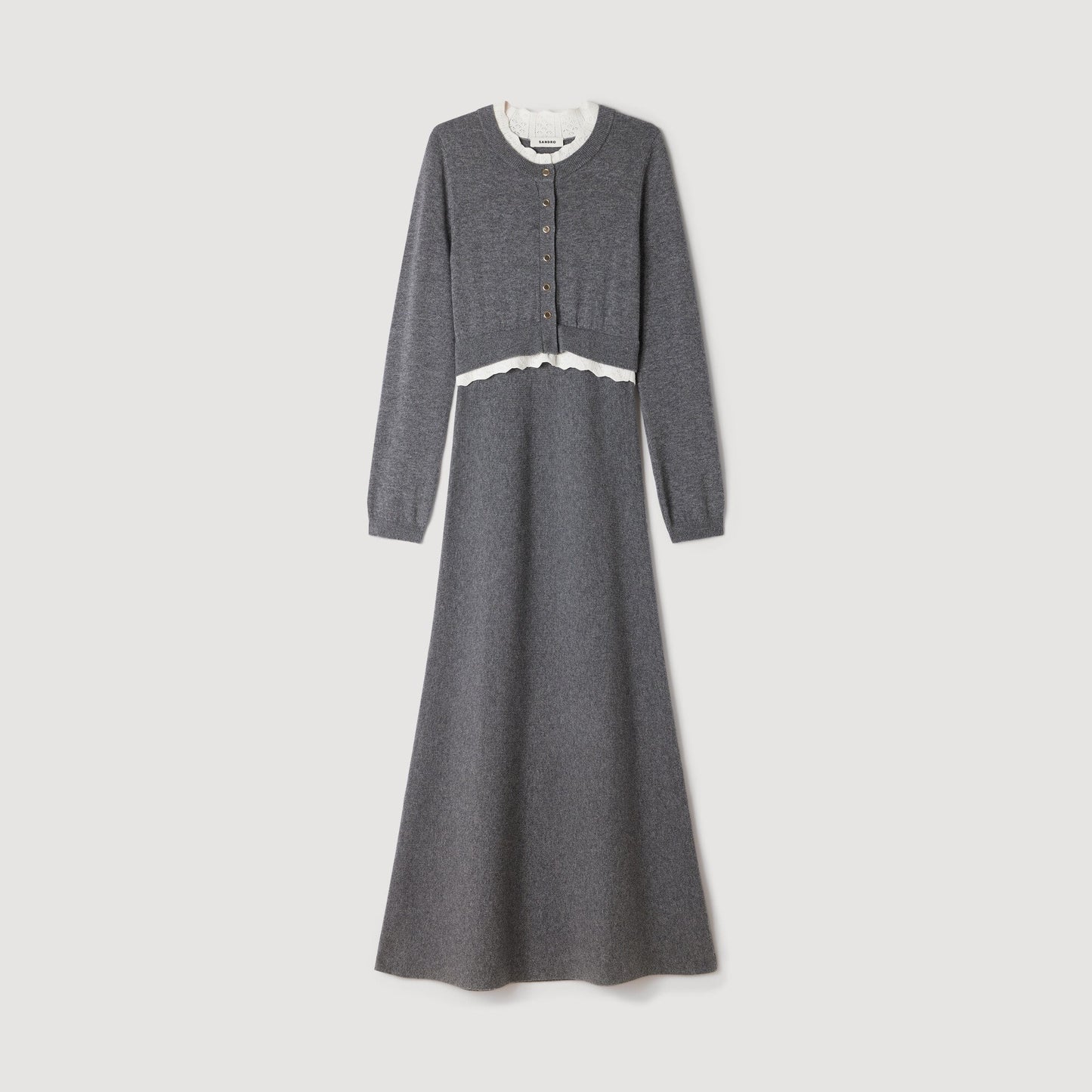 Henrietta 2-in-1 maxi dress Grey