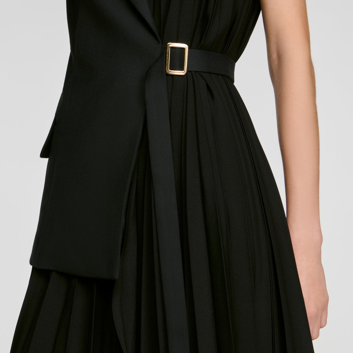 Eleonore 2-in-1 wraparound maxi dress Black