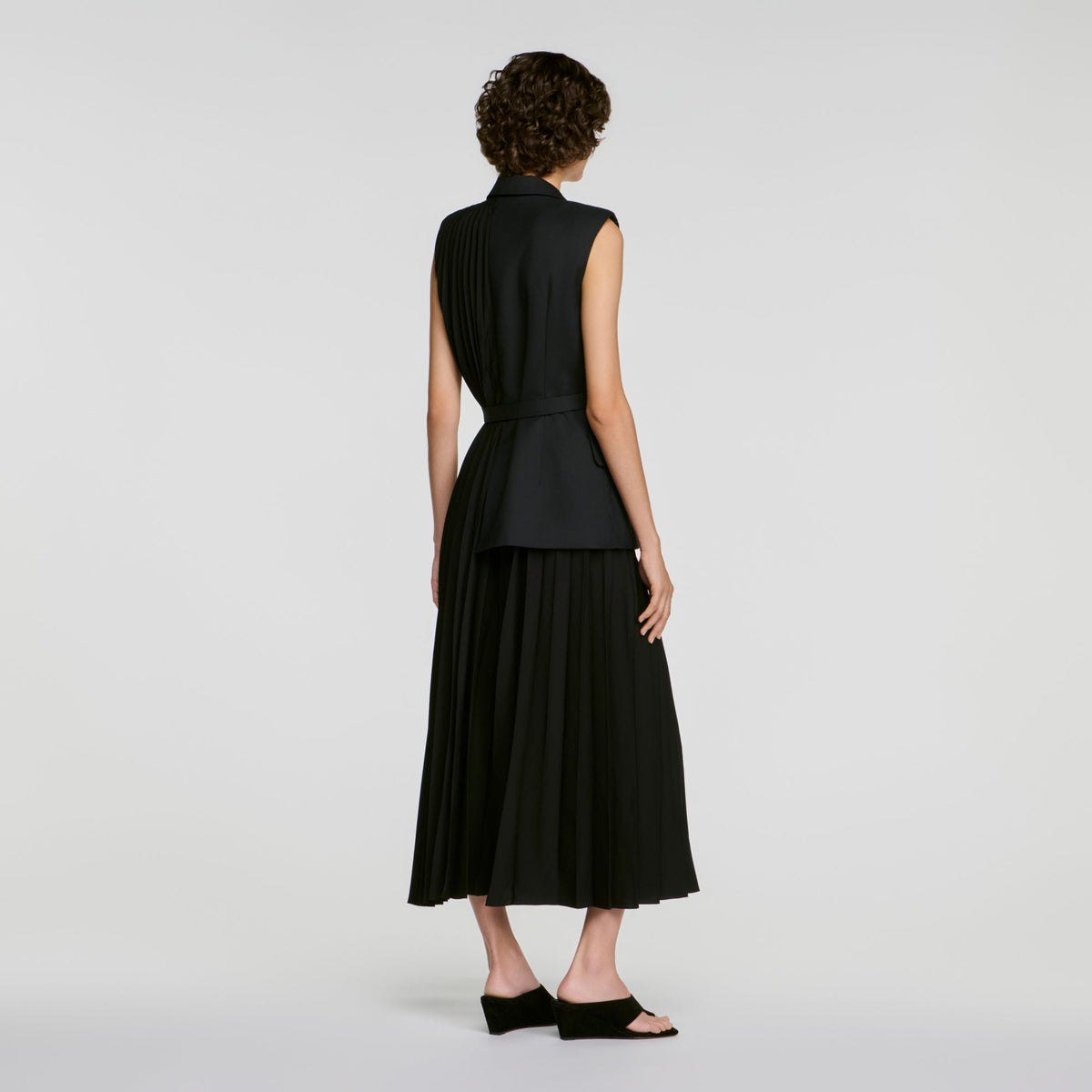 Eleonore 2-in-1 wraparound maxi dress Black