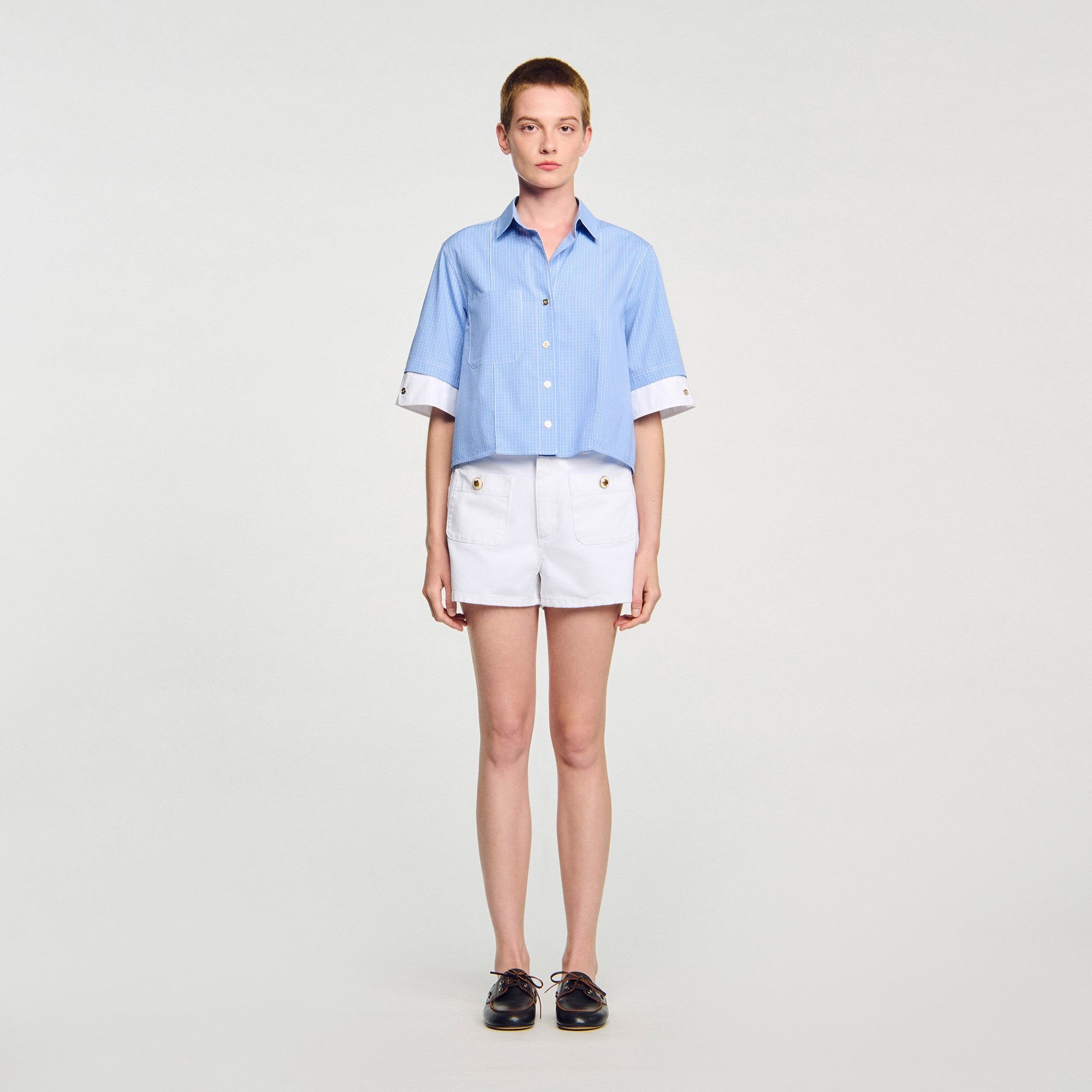 Texas Denim Shorts White