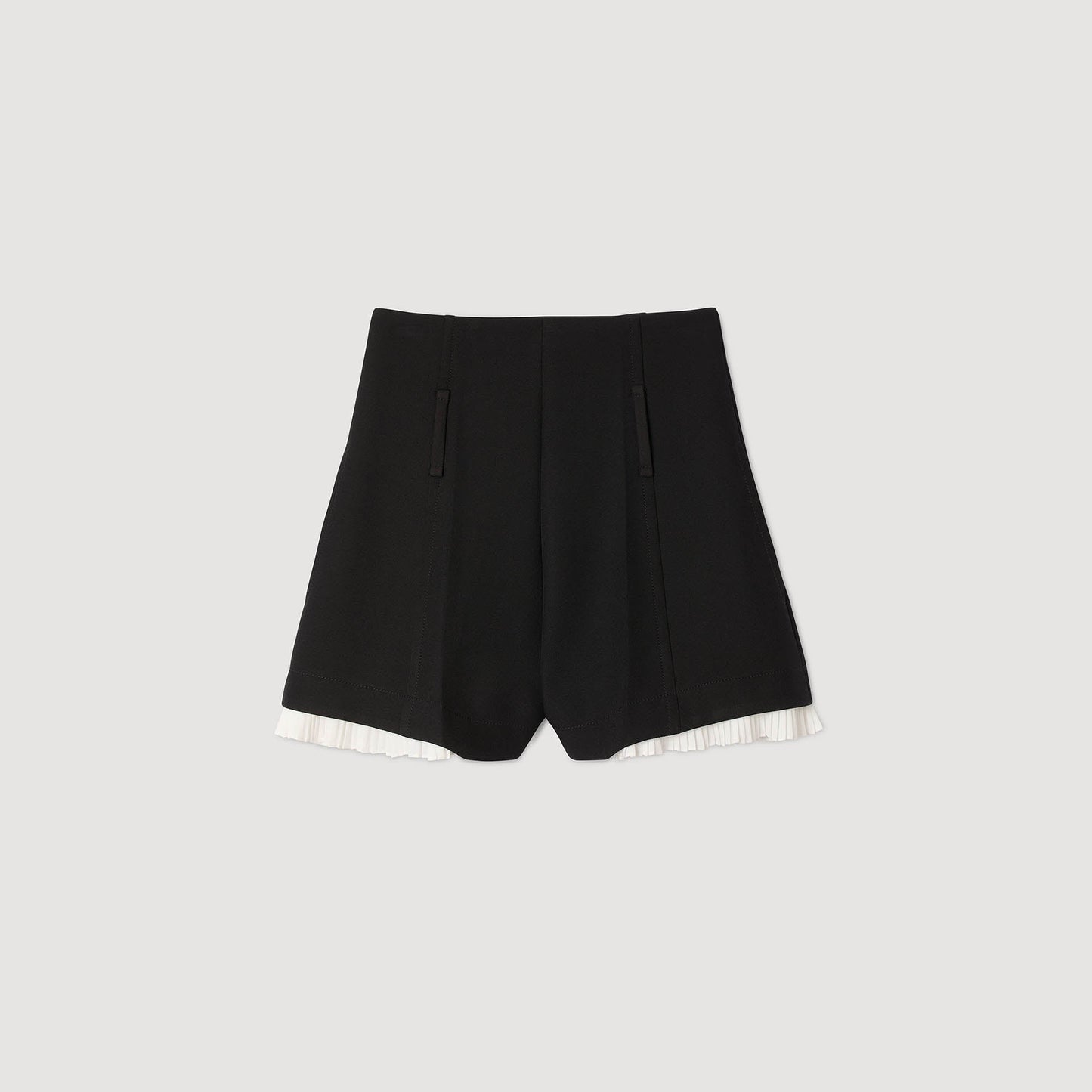 Servane Tailored Flounced Shorts Black