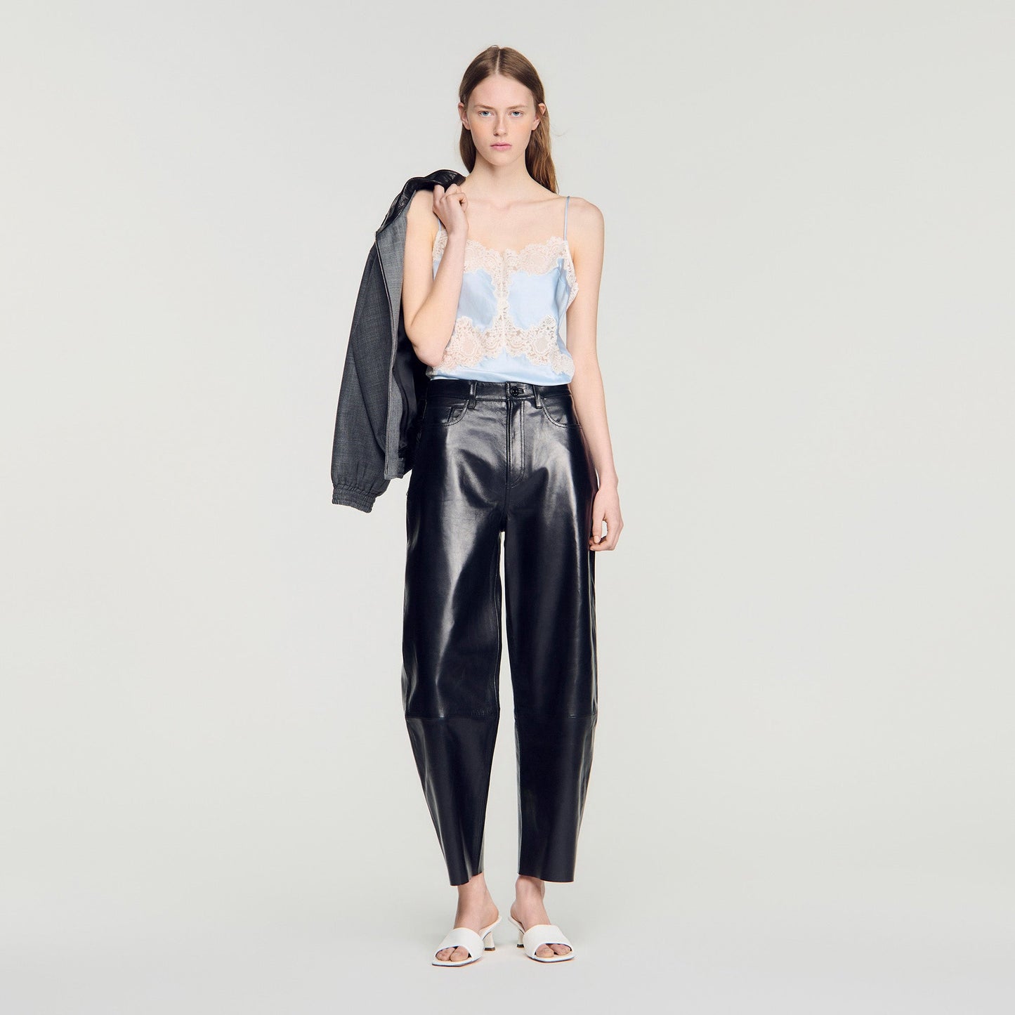 Plumeti Top Blue / Ecru