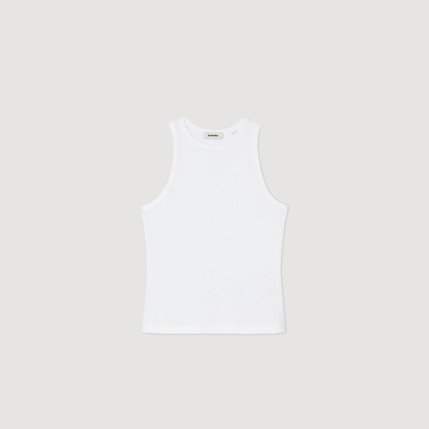 Basics Embroidered Vest Top White