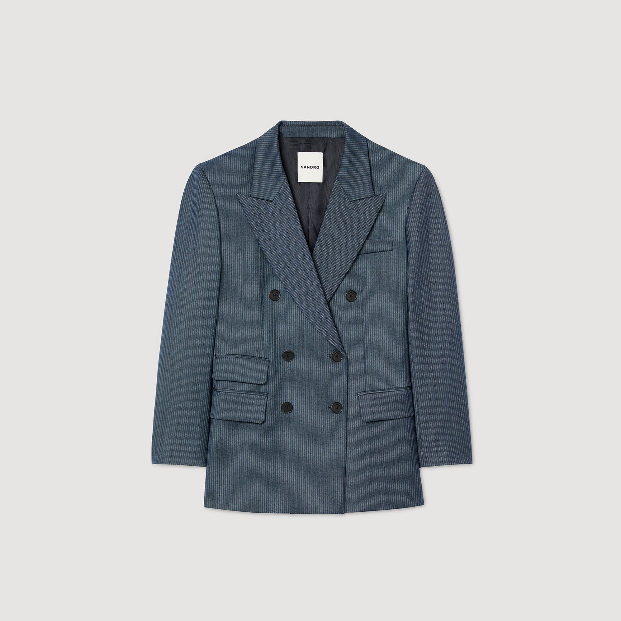 Naelle Striped Tailored Jacket Blue