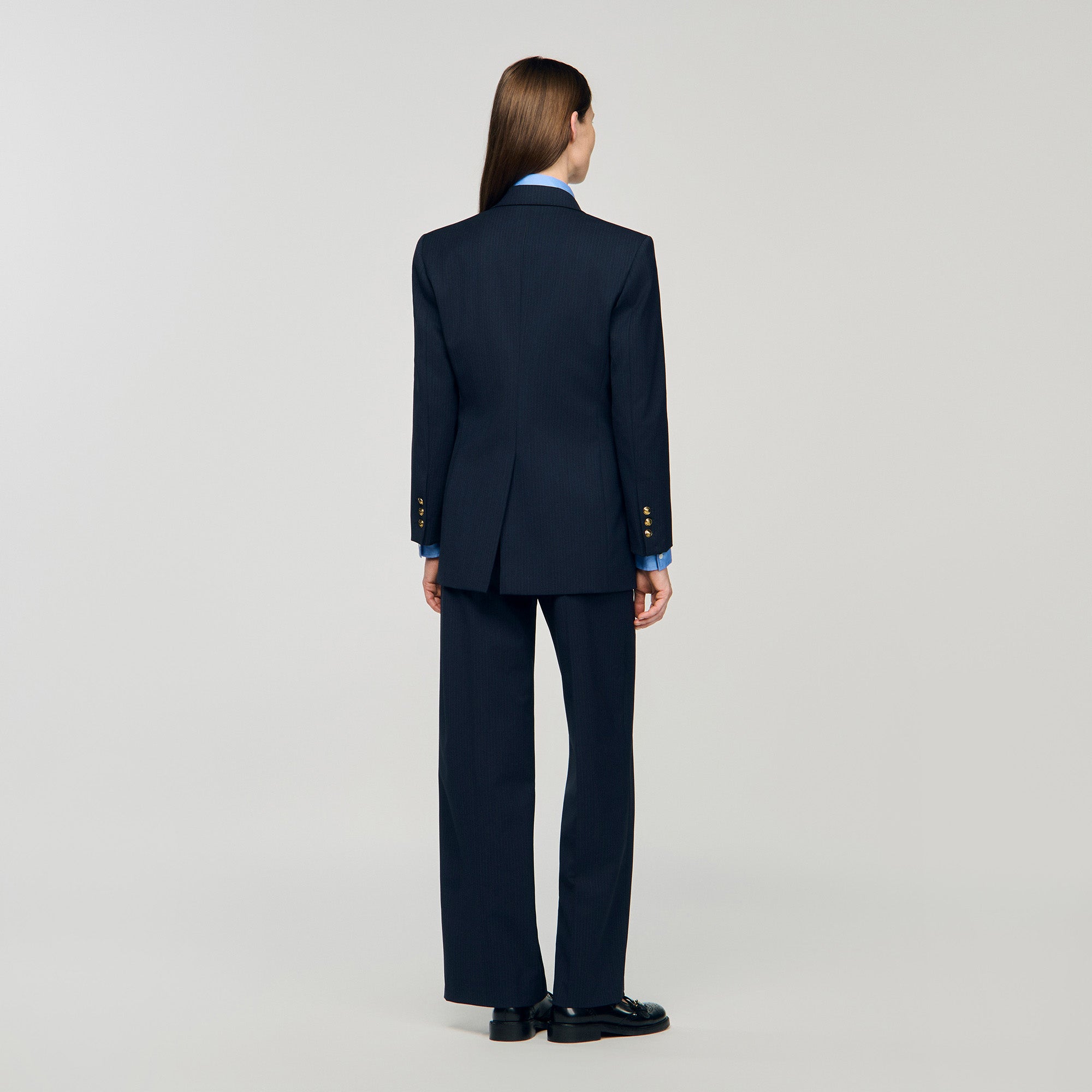Theane Pinstripe jacket Navy Blue