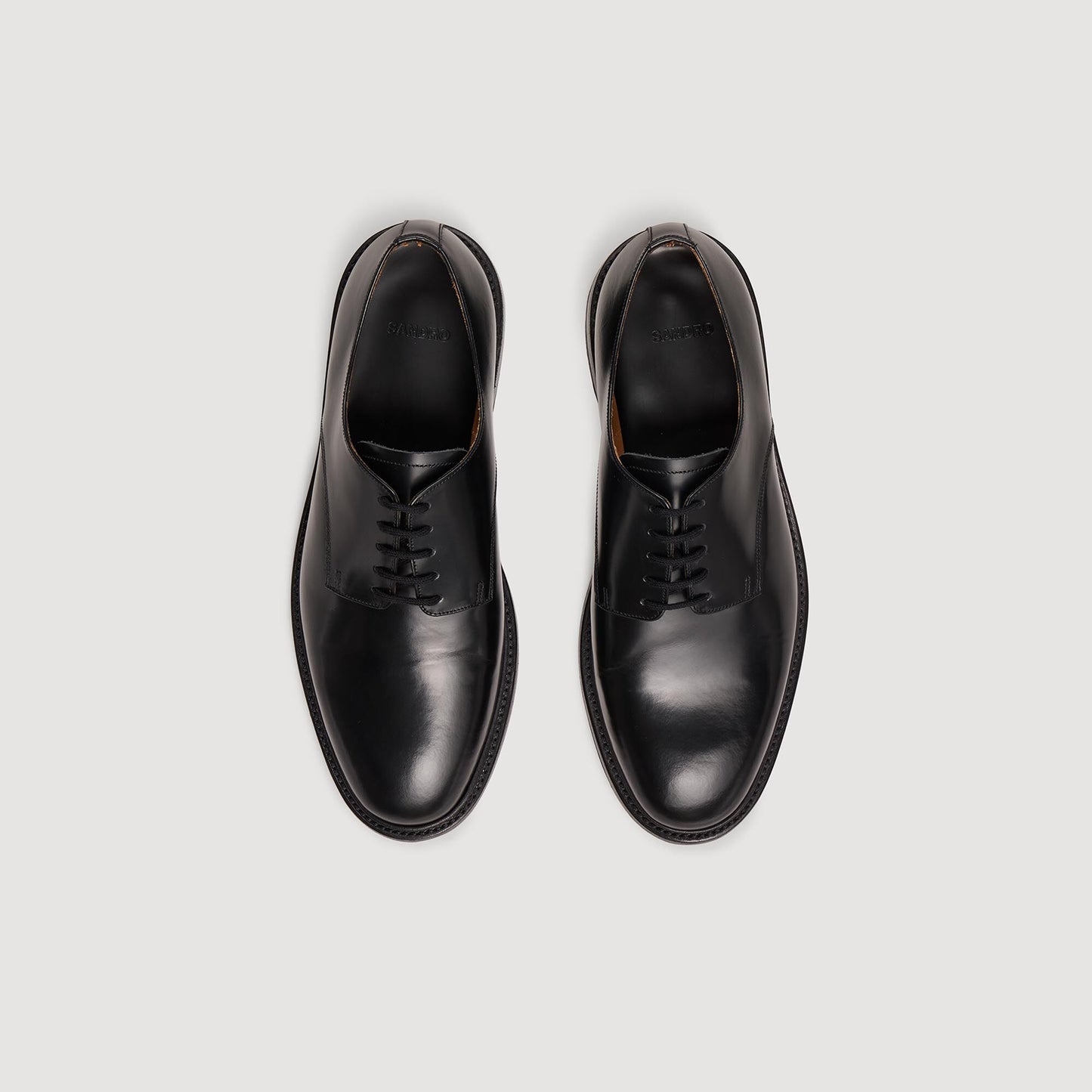 Derby Goodyear Glazed Leather Derbies Black