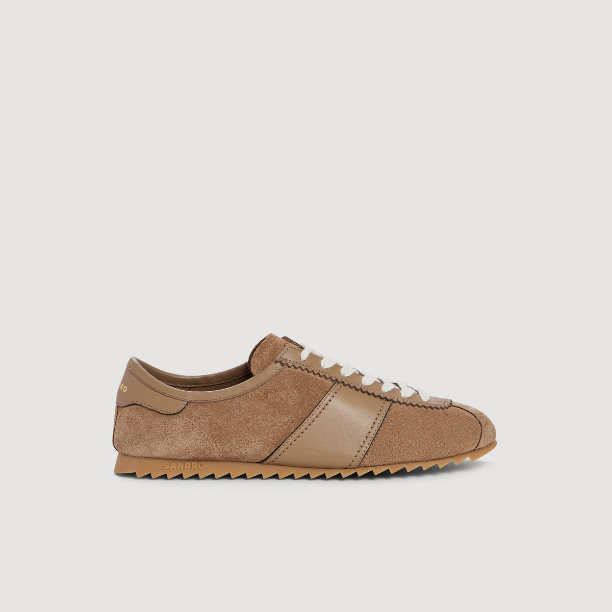 Soft Runner Low-top leather and suede trainers Cappucino