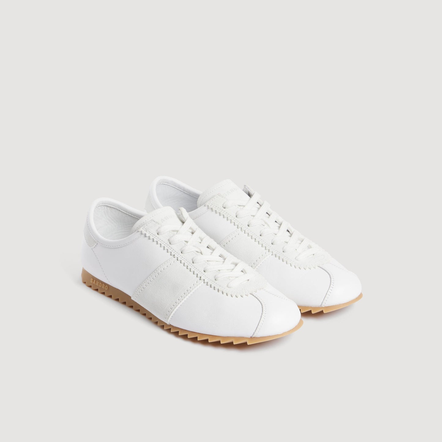 Soft Runner Leather Leather running trainers White