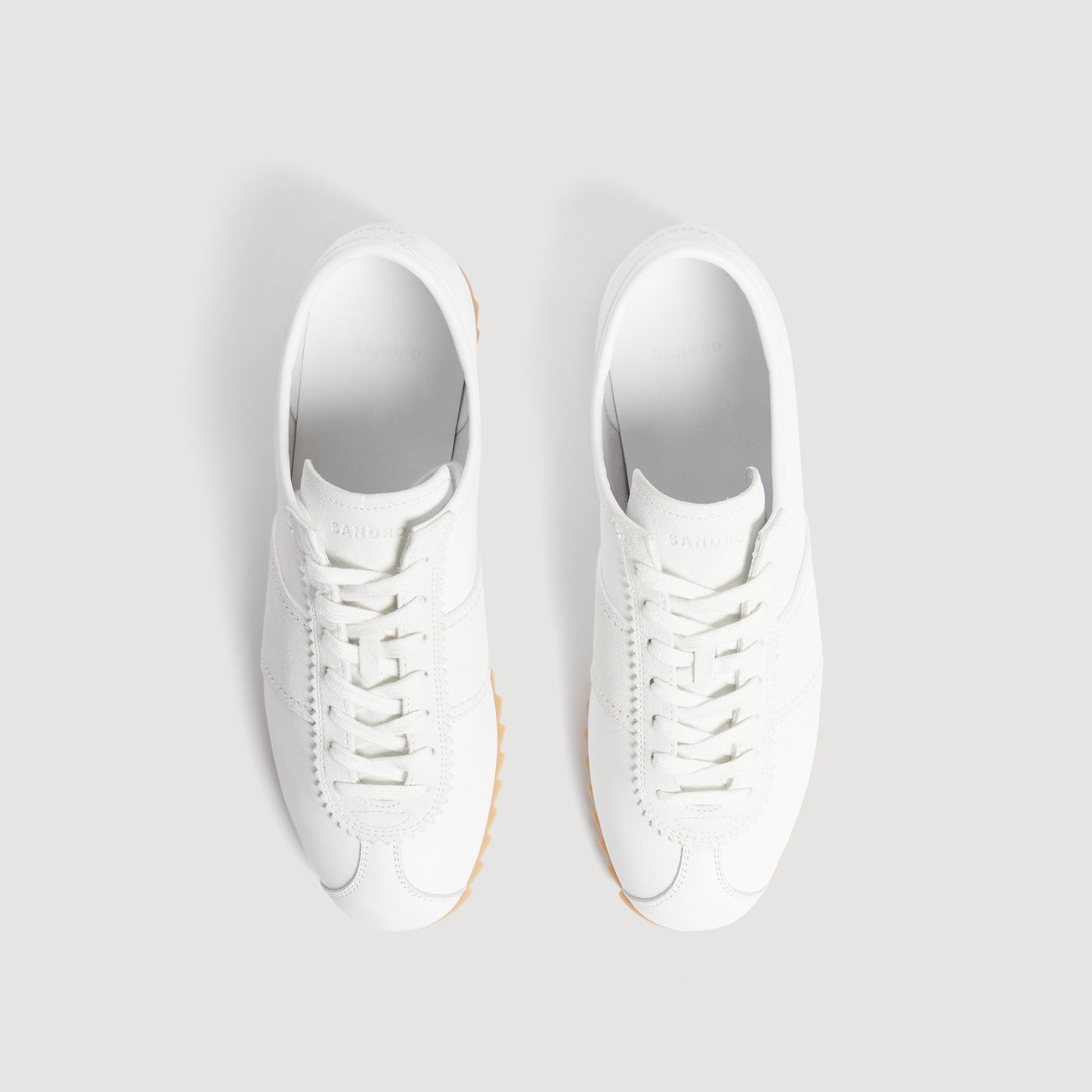 Soft Runner Leather Leather running trainers White