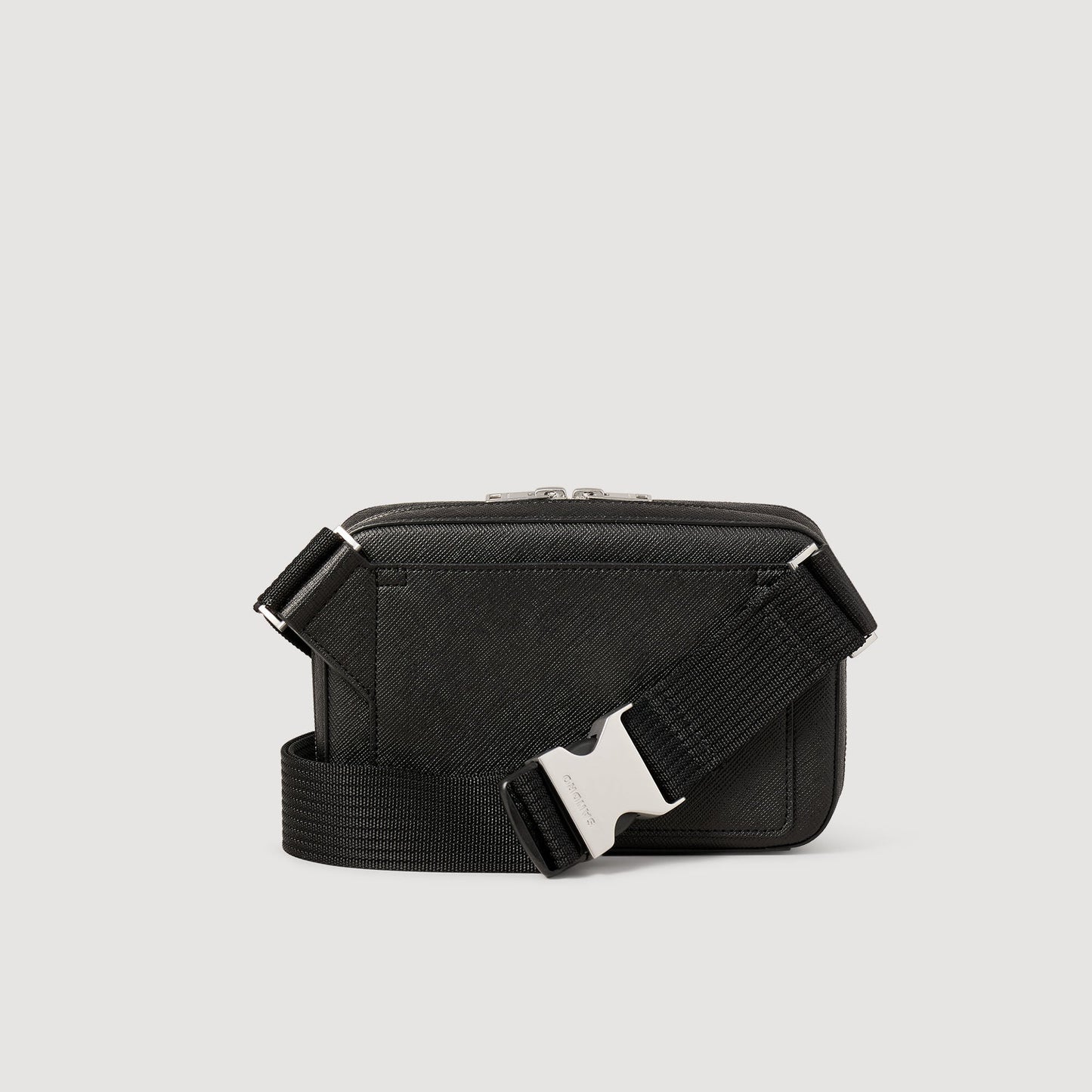 Brick Bag Saffiano Small Recycled Leather Bag Black