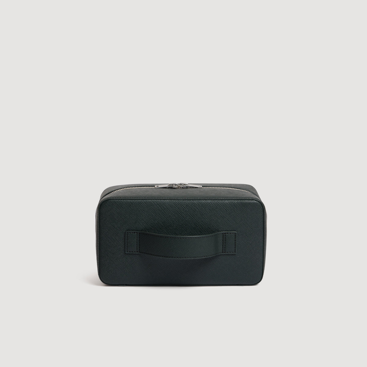 Washbag Saffiano Reconstituted leather toilet bag Green