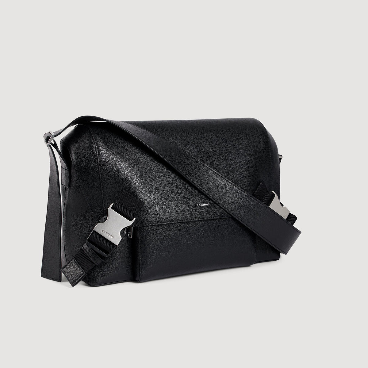 Satchel Small Small reconstituted leather bag Black