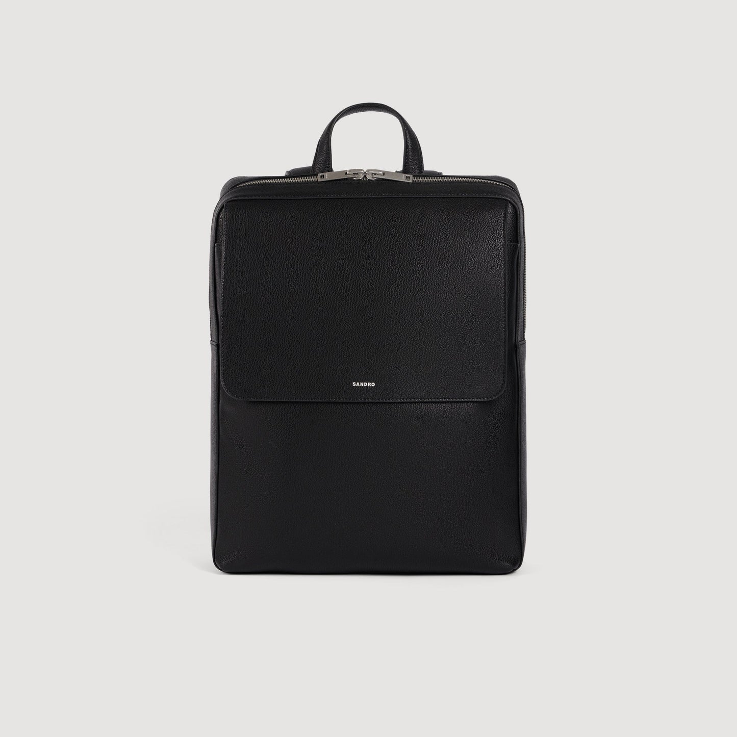 Backpack Vertical Regrain Reconstituted leather rucksack Black