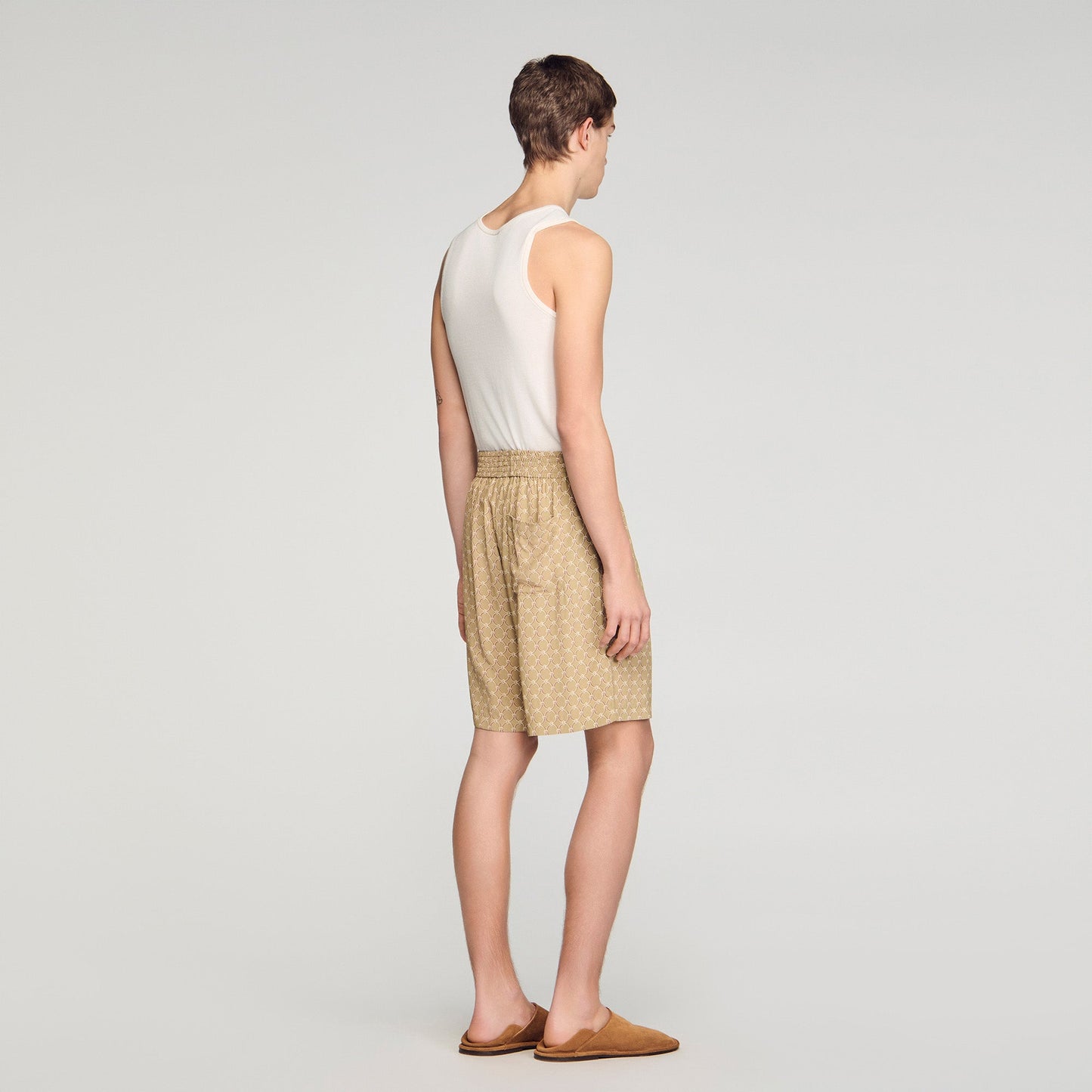 Catena Short Link Print Floaty Shorts Havane