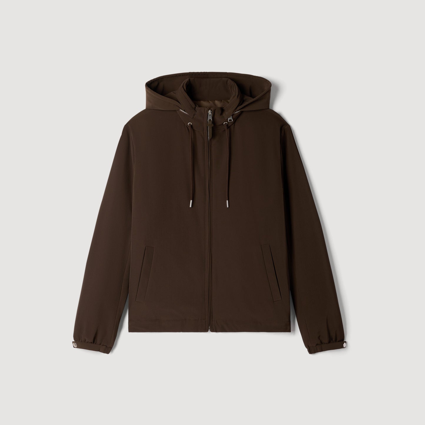 Orion Hooded zip-up jacket Taupe / Kaki