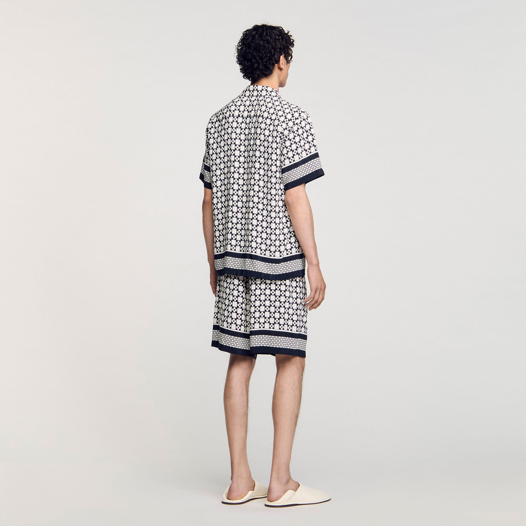 Cross Mc Square Cross Motif Flowing Blouse Black Black