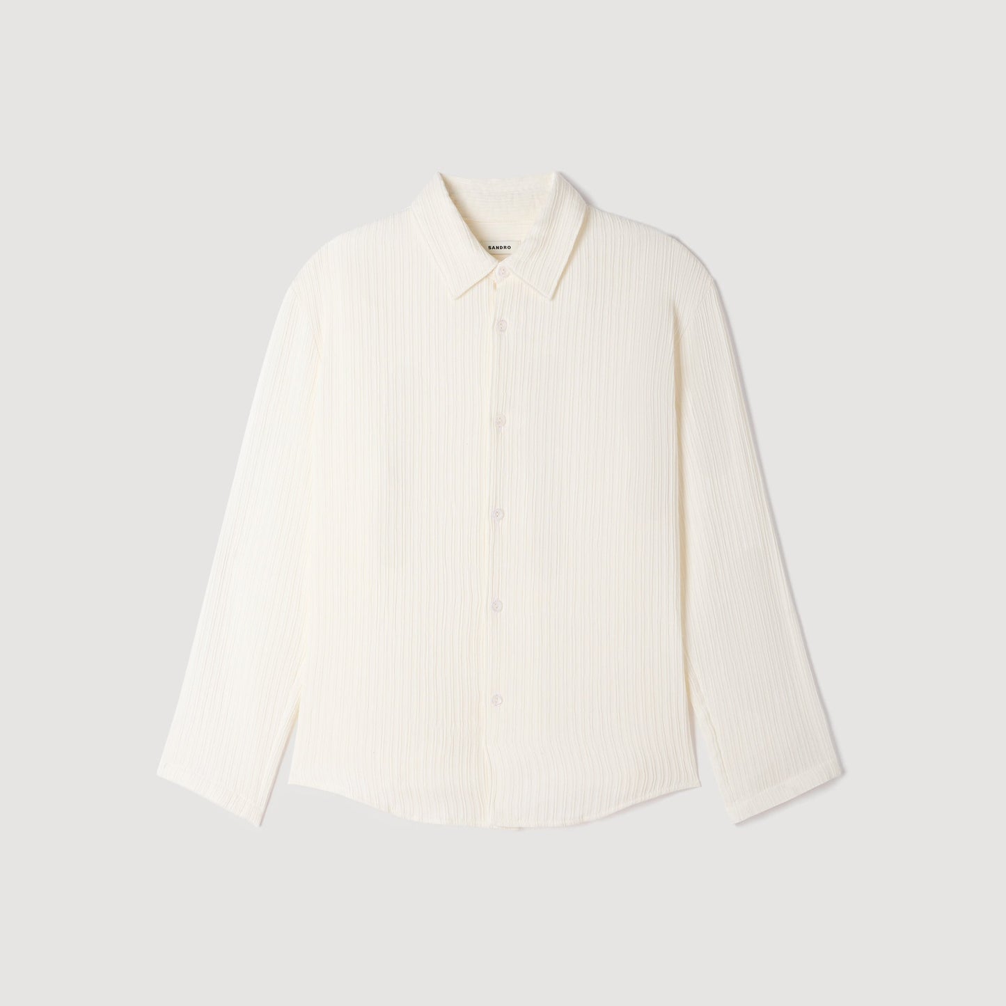 Crinkle Shirt Crinkled loose-fit shirt White