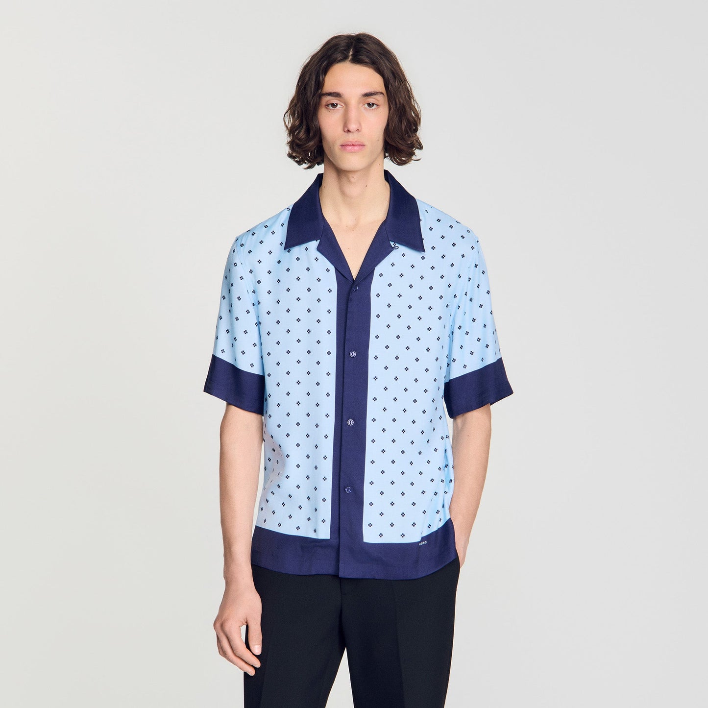 Micro Cross Mc Micro cross motif shirt Sky Blue
