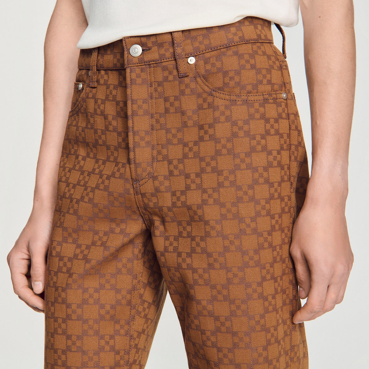 Regular Gold Cross Square Cross motif jeans Tobacco Brown