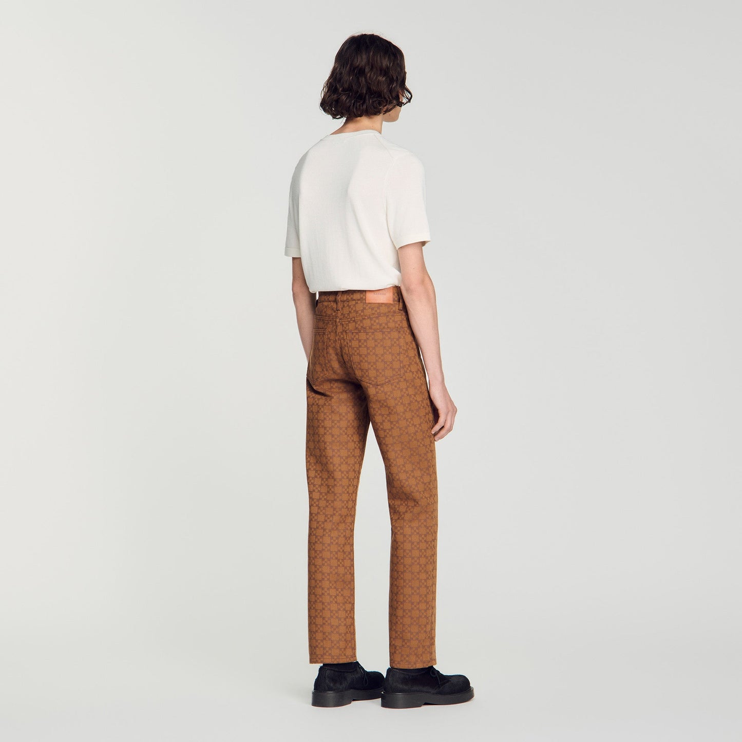 Regular Gold Cross Square Cross motif jeans Tobacco Brown