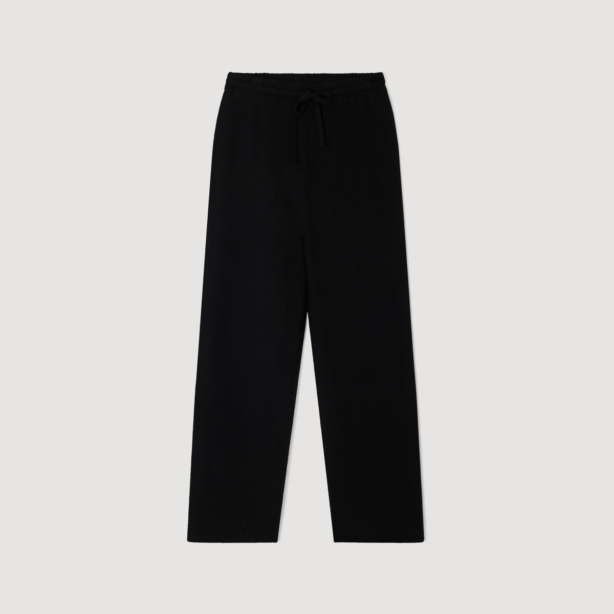 Regular Home Patch Knit Jogging Bottoms Black