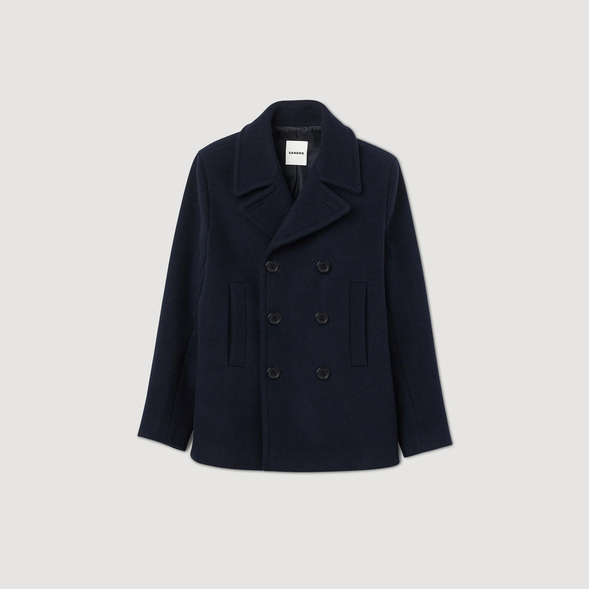 Peacoat Sandro Coat Navy Blue
