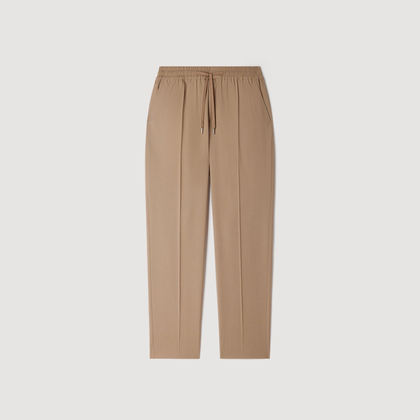 New Alpha Elasticated wool trousers Cappucino