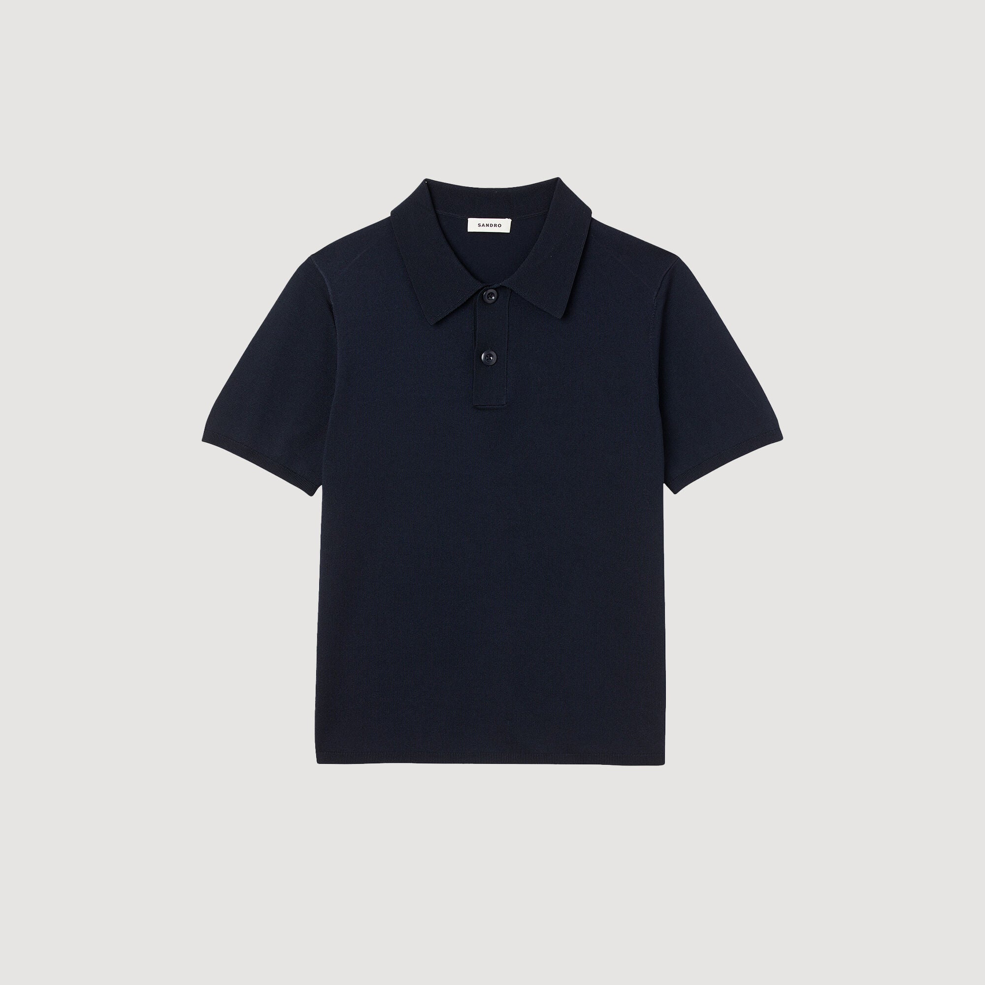 Knitted Polo Shirt Navy Blue