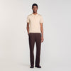 Short-Sleeve Knitted Polo Shirt Oats