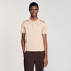 Short-Sleeve Knitted Polo Shirt Oats