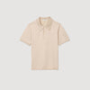 Short-Sleeve Knitted Polo Shirt Oats