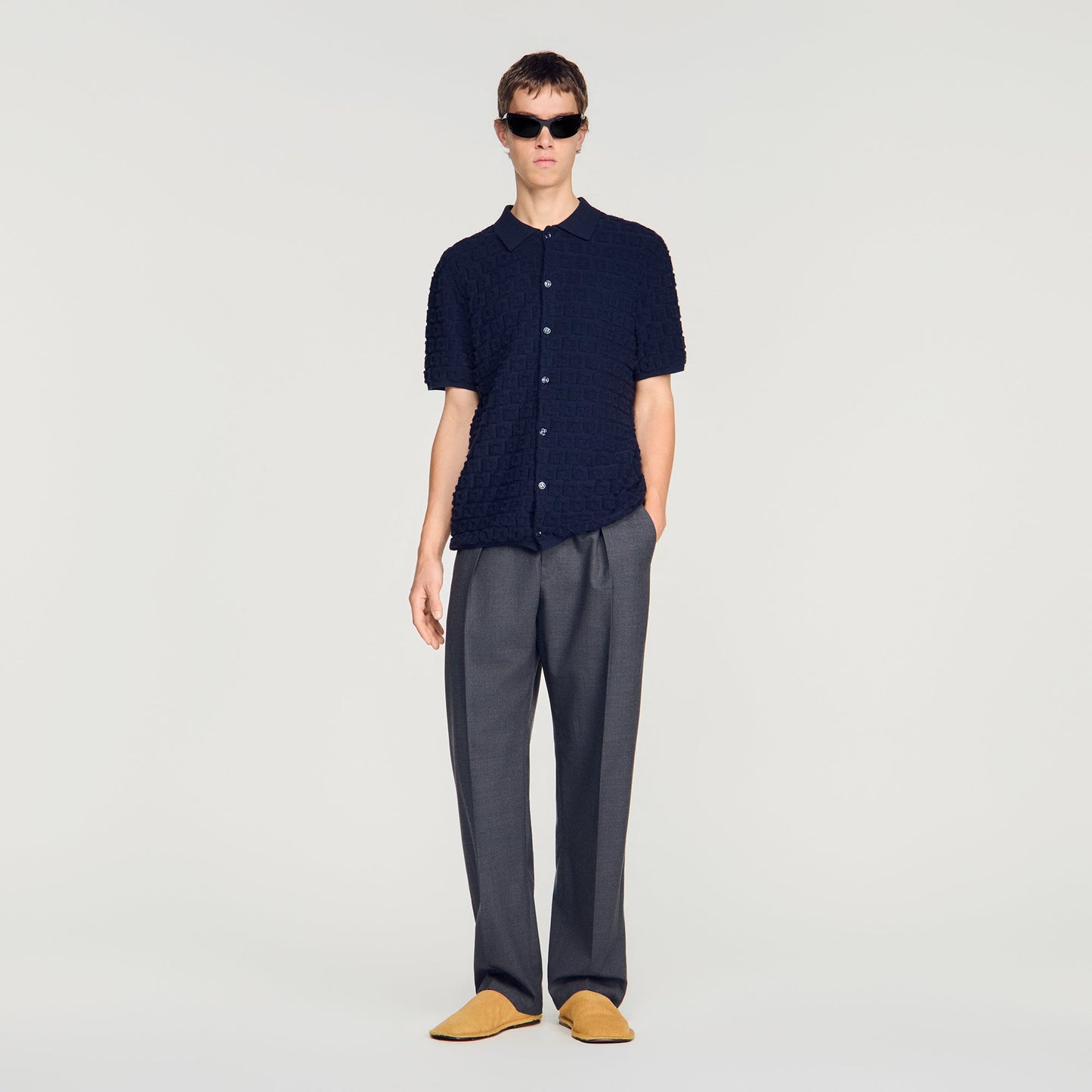 Sponge Shirt Mc Knit Jumper Navy Blue