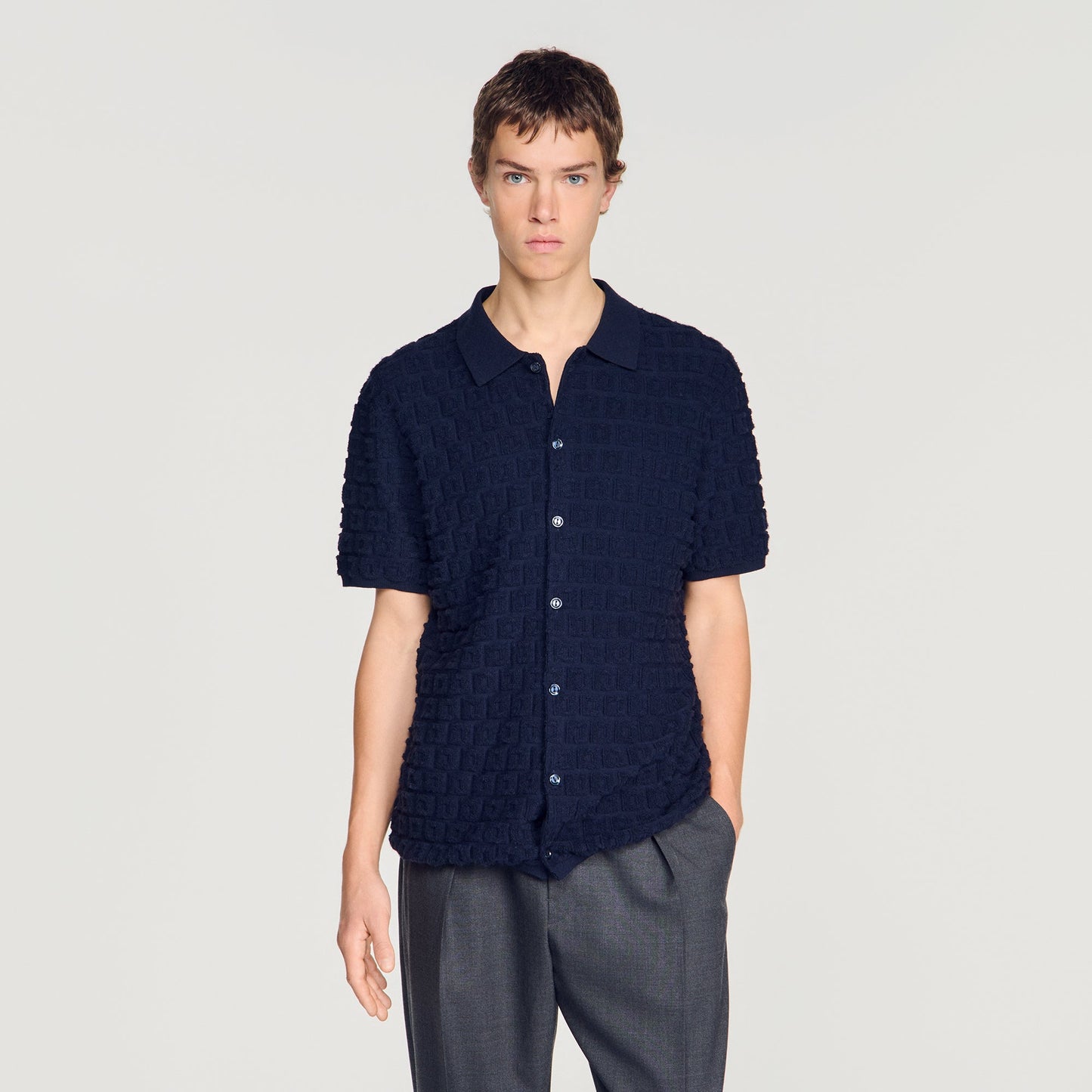 Sponge Shirt Mc Knit Jumper Navy Blue