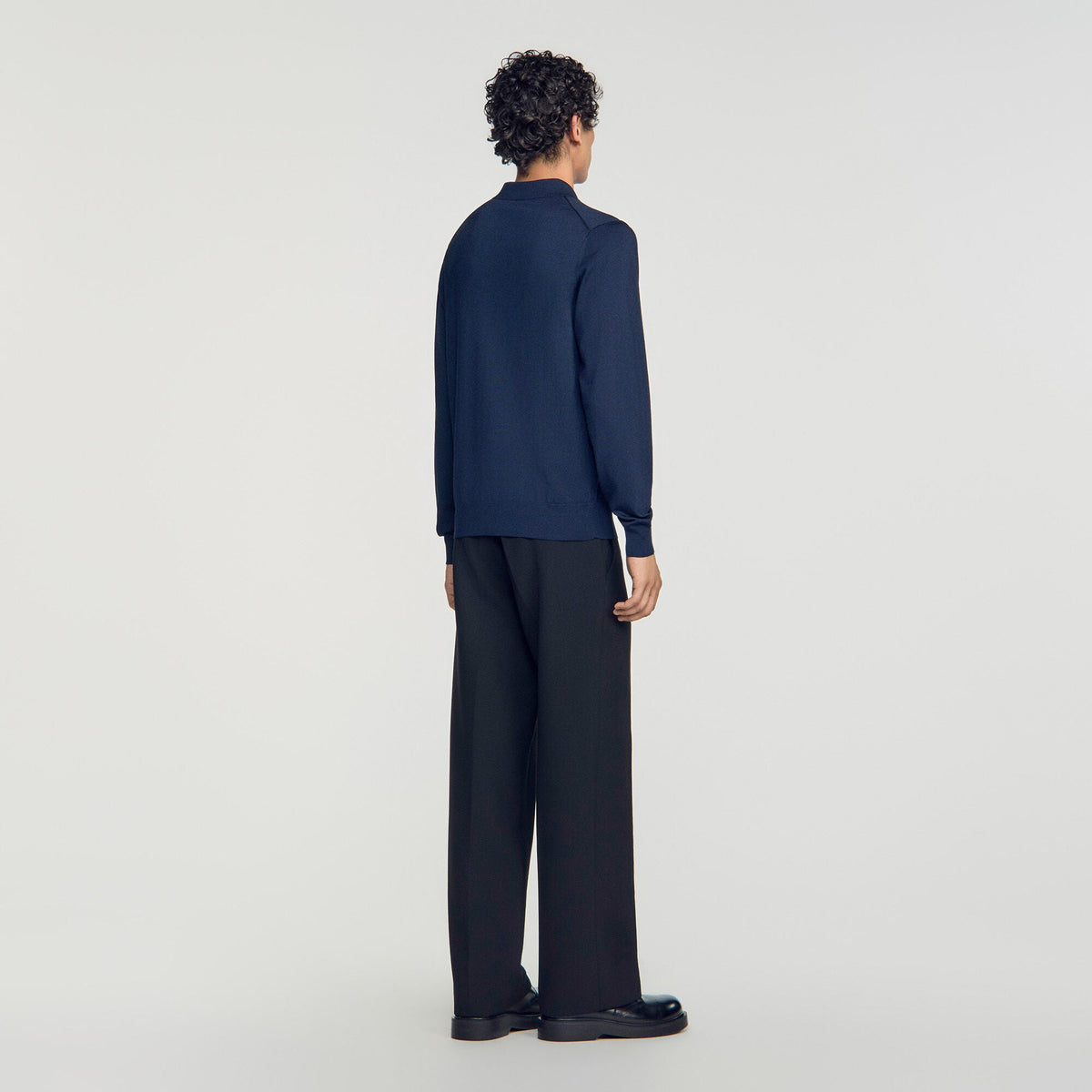 Pablo Polo Ls Long-sleeved polo shirt Navy Blue