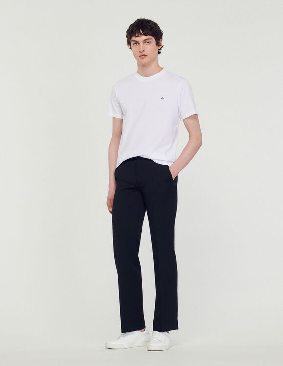 T-Shirt With Square Cross Patch white
