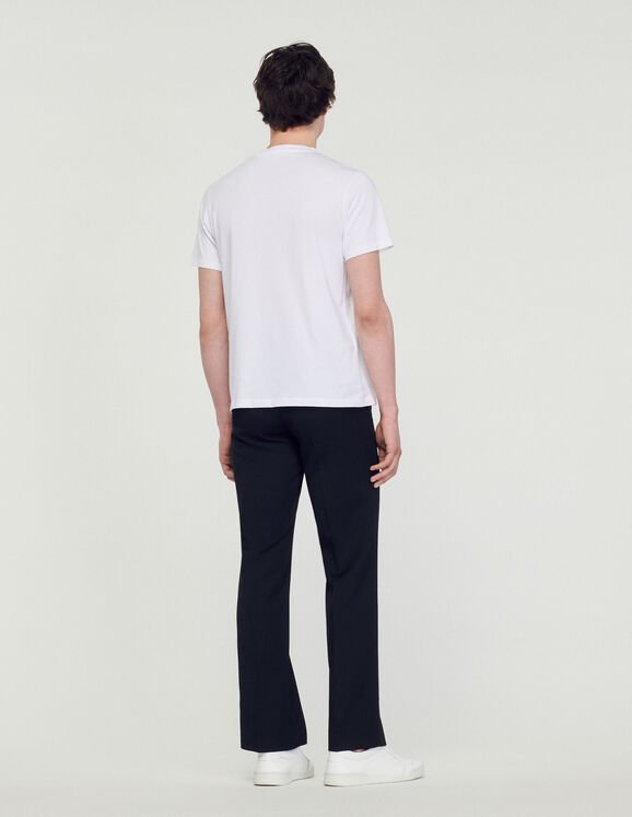 T-Shirt With Square Cross Patch white